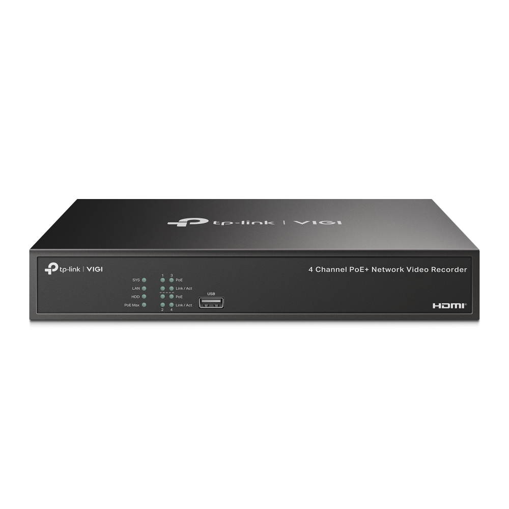 TP-Link 4 Channel PoE+ Network Video Recorder VIGI NVR1004H-4P