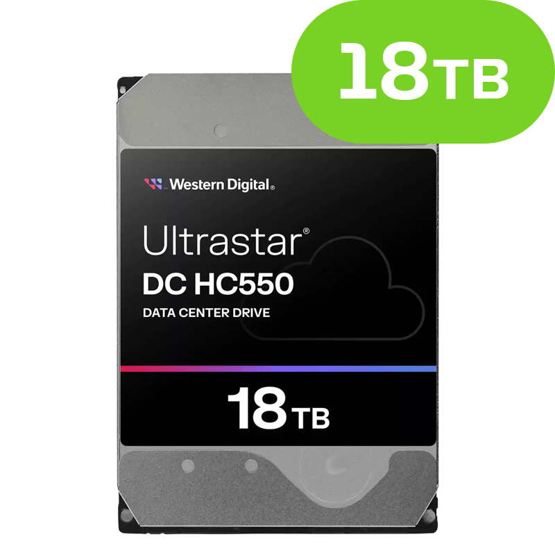 18TB Western Digital Ultrastar DC HC550 SATA Enterprise WUH721818ALE6L4 