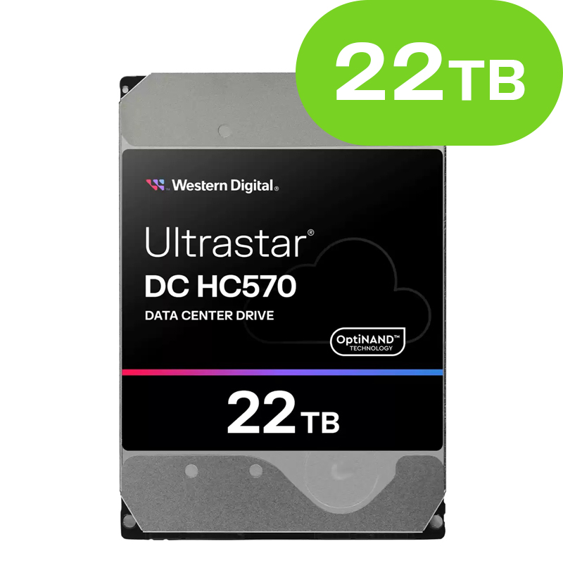 22TB Western Digital Ultrastar DC HC570 SATA Enterprise WUH722222ALE6L4