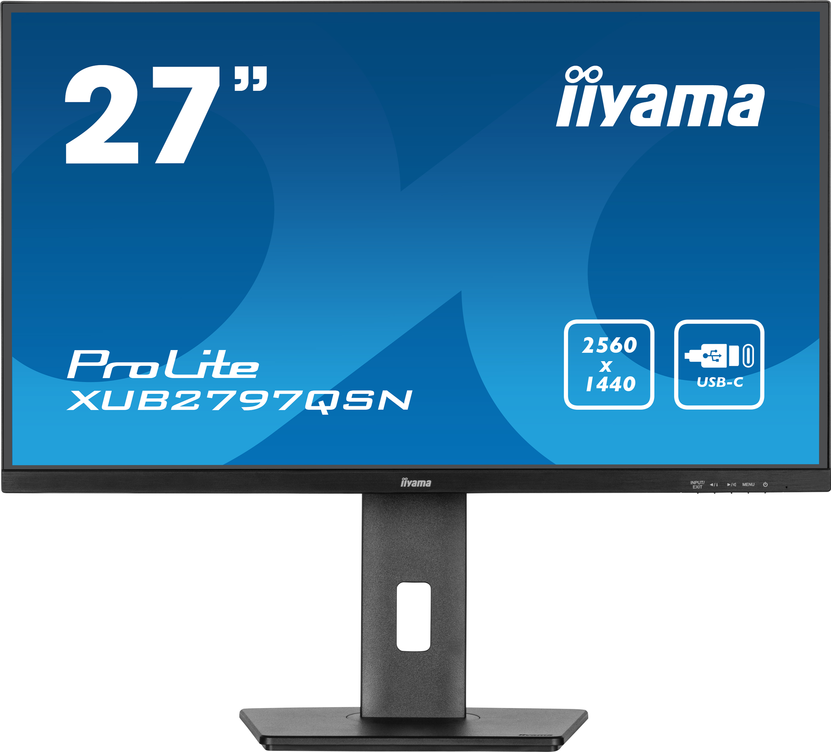 iiyama ProLite XUB2797QSN-B2 27inch QHD IPS monitor met USB-C dock en RJ45 (LAN)