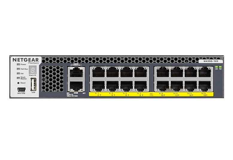 Netgear L3 16x10GBase-T PoE+ (199 W) managed switch M4300-16X XSM4316PA-100NES