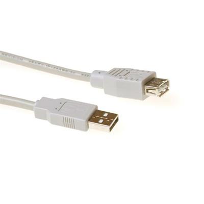 ACT USB 2.0 A male - USB A female ivoor 1,80 m