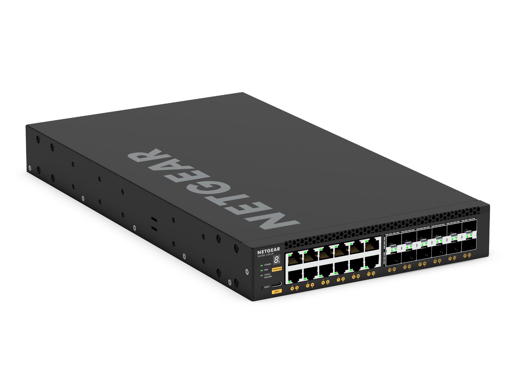 Netgear L3 12x1/2.5/5/10GBase-T + 12xSFP+ managed switch M4350-12X12F XSM4324-100NES