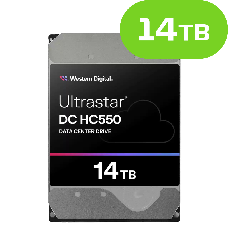 WD 14TB Ultrastar DC HC550 SATA 6Gb/s 512e SE WUH721814ALE6L4 512e