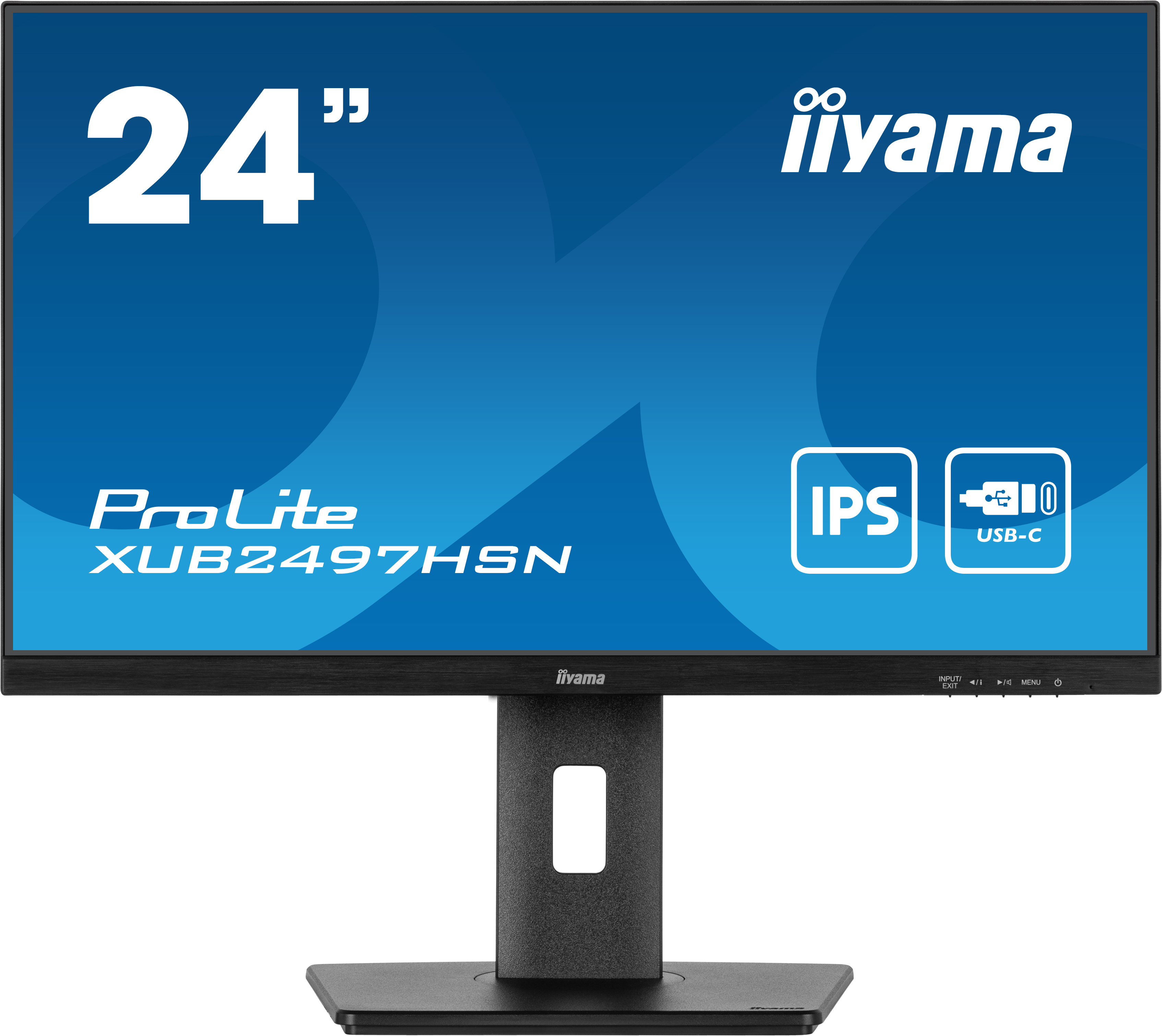 iiyama ProLite XUB2497HSN-B2 24inch IPS monitor met USB-C dock en RJ45 (LAN)